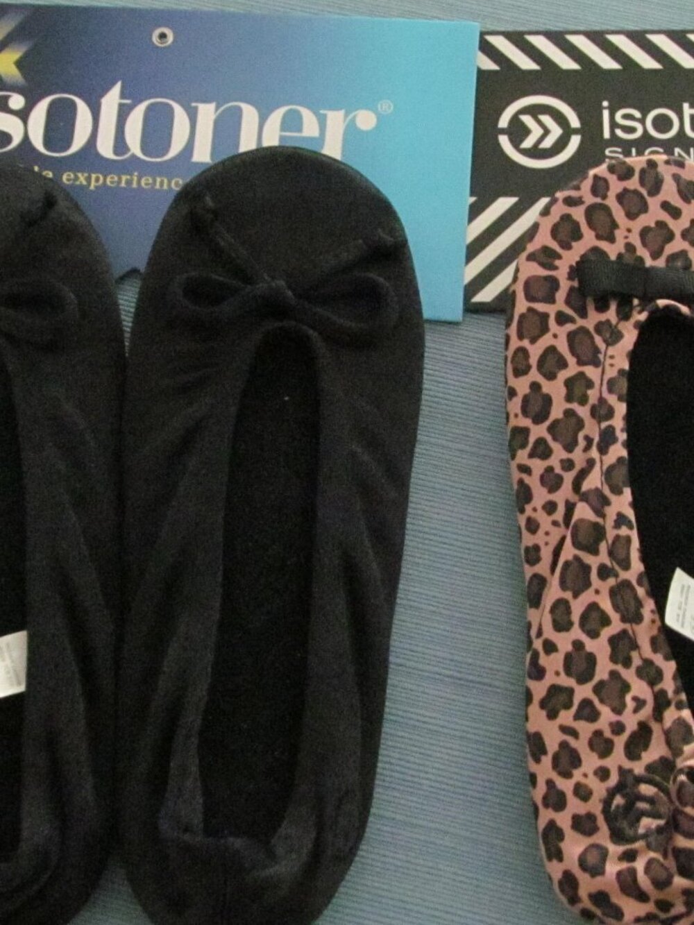TWO NEW PAIR ISOFLEX ISOTONER BALLET SLIPPERS WOMANS SM ( 5-6 )